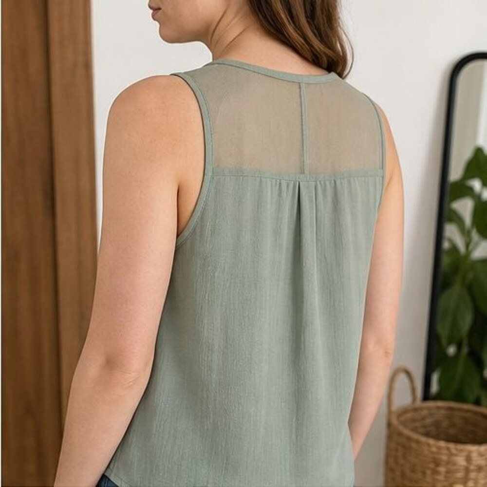 Sage Tie Neck Blouse - Picture 3 of 6
